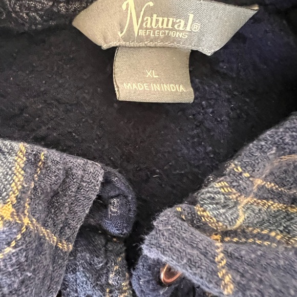 Natural Reflections Vintage Plaid and Paisley Button Down Long Sleeve Shirt - Picture 4 of 4